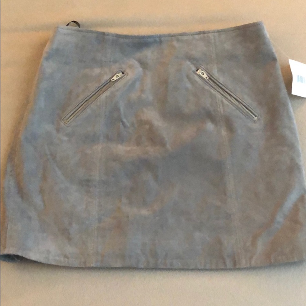 BlankNYC Gray Suede Skirt